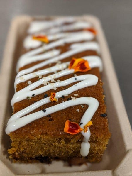 This is the uber popular Vegan and Vegetarian friendly dessert the famous O.T.'s Mama's Pumpkin Bread!